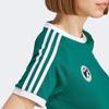 adidas T-shirt à Manches Courtes Raglan Rayé avec Impression de Lettres Logo Trefoil Originals pour Femme Vert IR9785