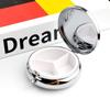 Portable Metal Tablet Box Leak-Proof Compact Pill Organizer Round Coins Case Travel