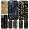 Ancient Egyptian Hieroglyphic Phone Case For iPhone 17 Air 16 15 13 12 11 14 Pro Max 12 13 Mini 15 16 Plus 16e Cover Coque