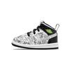 Adidași pentru copii Air 1 Mid SE TD DIY Alb Negru Volt DC4097-100