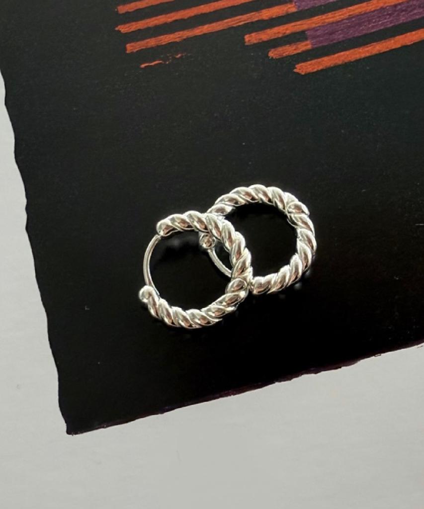Baradu 925 Big Twisted Hoop Earrings