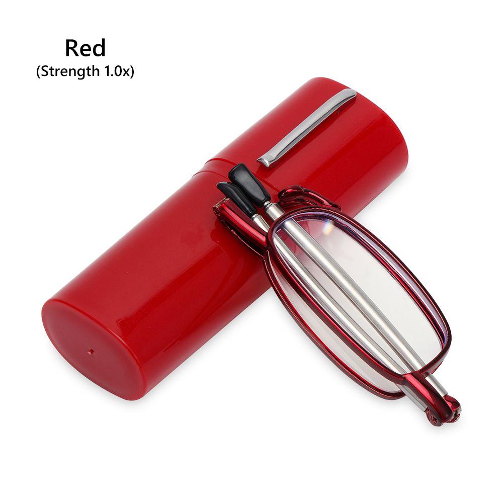Eyeglasses Foldable Reading Glasses with Tube Case Easy Carry Computer Reading Eyeglasses