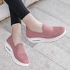 Large Size One-pedal Lazy Thick-soled Heightening Sports Rocking Shoes New Fly-woven Mesh Breathable Casual Women's Shoes