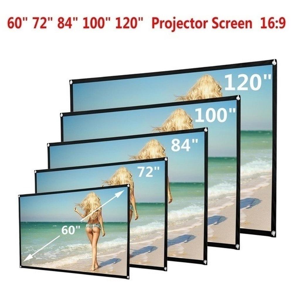 Tragbare faltbare Projektorleinwand HD 16:9/4:3 Weiß 120 Zoll Diagonale Projektionsleinwand Heimkino