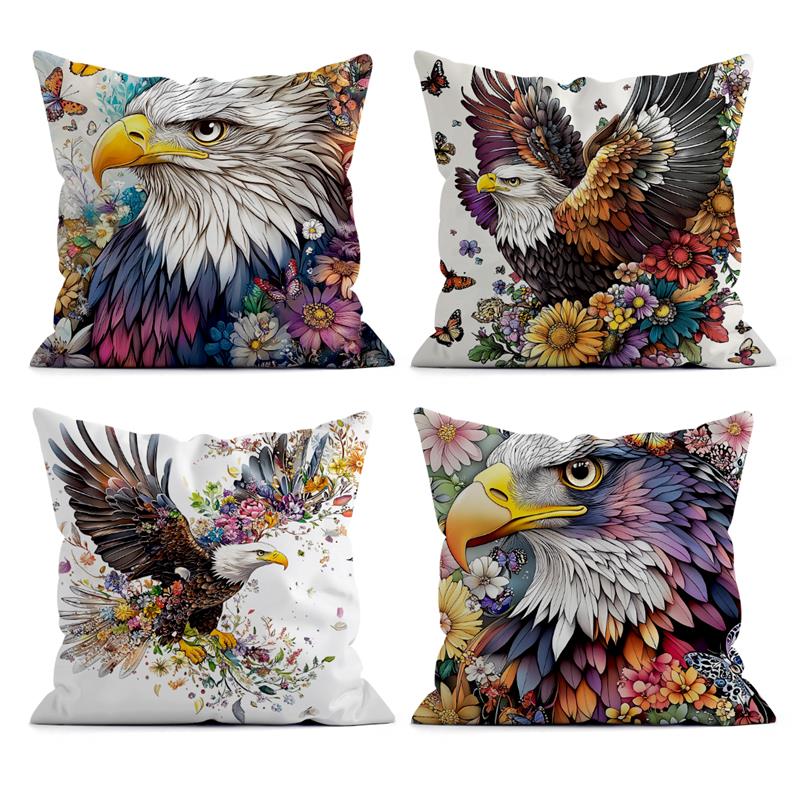 1 Pc Eagle Pattern Pillow Cover For Home Living Room Bedroom Sofa Office Decorative Pillowcase Soft Throw Pillows 45*45 Cm