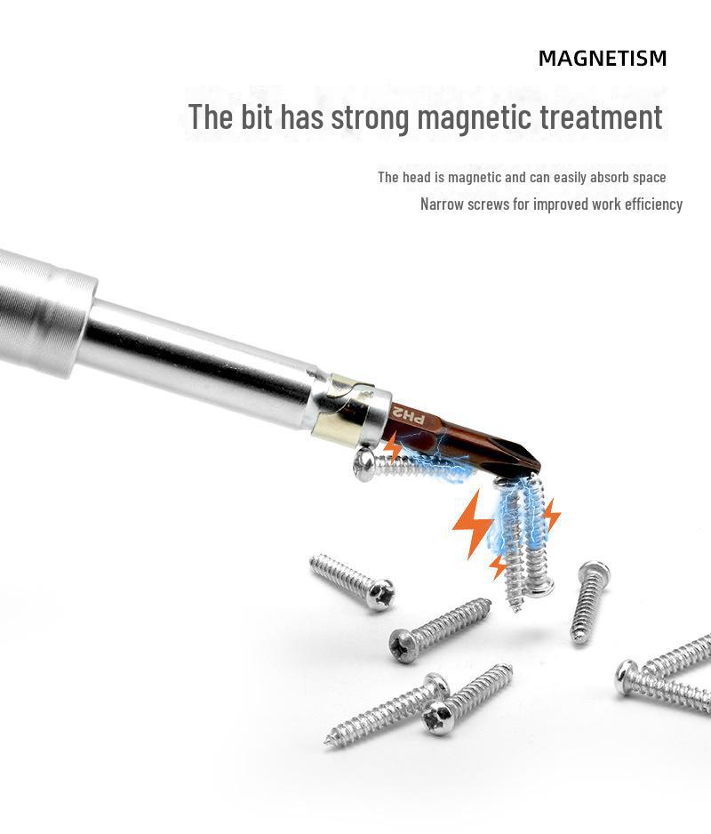 Ratchet Magnetic Dual-Purpose Telescopic Screwdriver Set with Interchangeable Heads