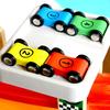 1/4Pcs Kids Wooden Gliding Car Toy Ramp Race Slide Track Mini Car Games Replacement Car Colorful Model Vehicle Playthings Ideal For Boys