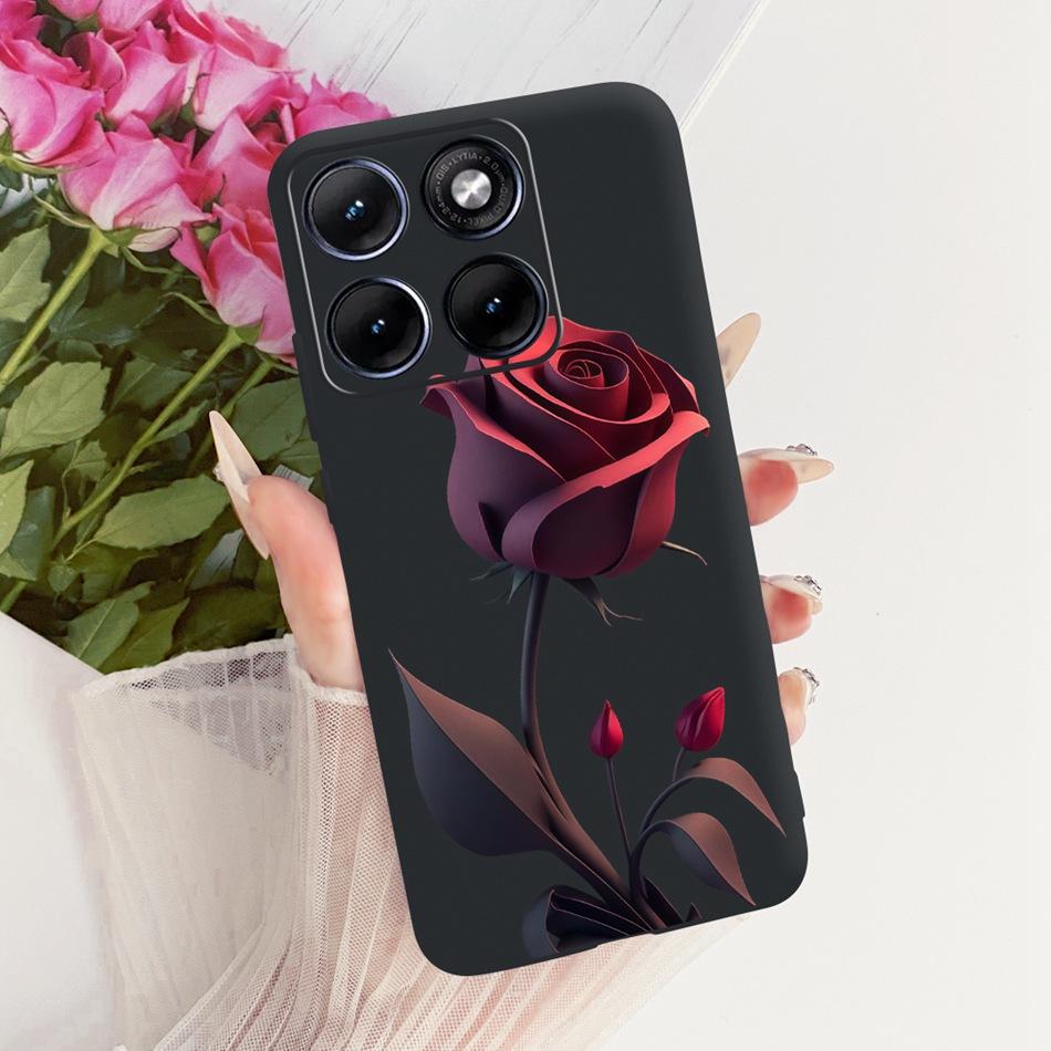 For Motorola Edge 70 Fusion Cute Flower Butterfly Cat Painted Case For Motorola Edge70 Fusion 5G Black Silicone Soft Phone Cases