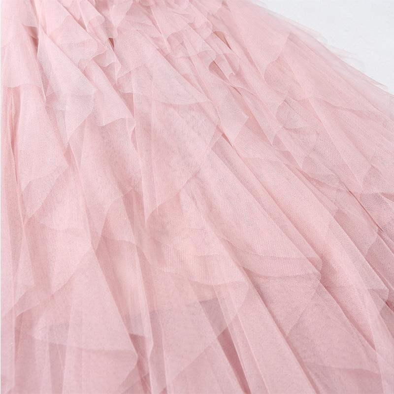 Unregelmäßiger Netzrock für Damen - Mehrlagiger voluminöser langer Kuchenrock für Frühling/Sommer 2023: Super Feenstil Kleid