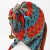 Rainbow Striped Knitted Woolen Hat Ethnic Style Winter Bomber Cap Fashion Beanie Hat  Outdoor