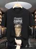 Coffee Graphic Print Men TShirt Cotton Vinage Oneck Shortsleeved Tee Tshirts Top Unisex Casual Daily Outdoor TShirt Oversized