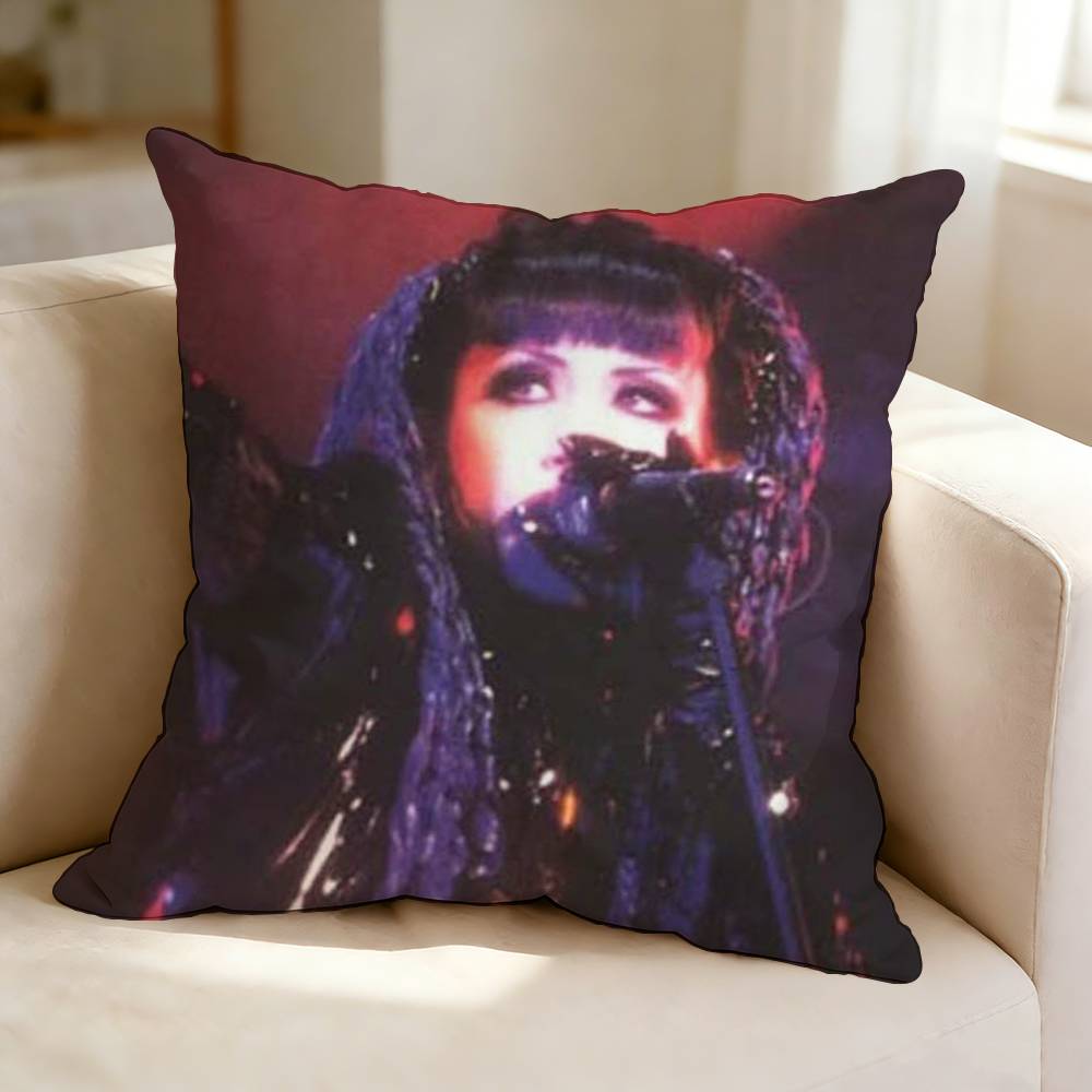 Baroque Rock Band MMalice MMizer  Square DoubleSided Printed Pillow Case Bedroom Bedside Pillow Sofa Cushion Cover