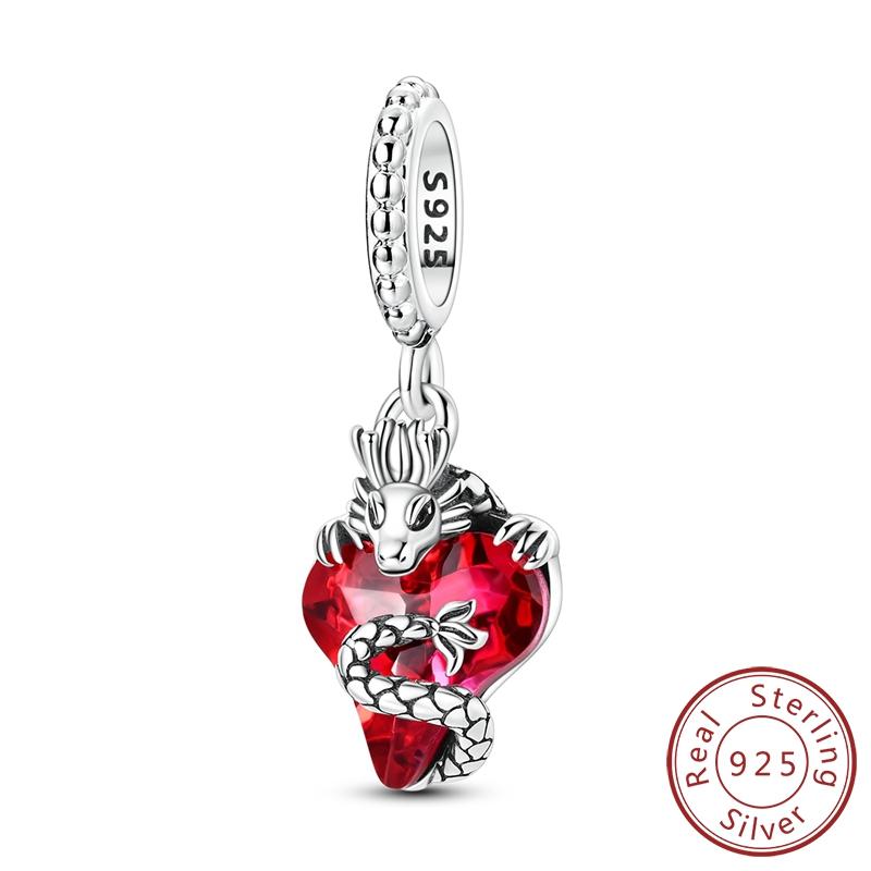 New In Copper Charms Beads Strawberry Cherry Bear Pendant Jewelry Fit Original Bracelet For Women Diy Gift