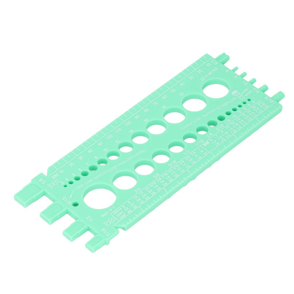 Msuring Tool Plastic Integrated Portable Inch and Millimeter Scale Nut Thrd Gauge