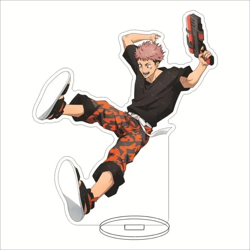 Jujutsu Kaisen 16cm Figur Acryl-Ständer Set - Gojo Yuji Megumi Nobara Toge Maki Sammler Anime Figuren mit Ständer Ideales Gi