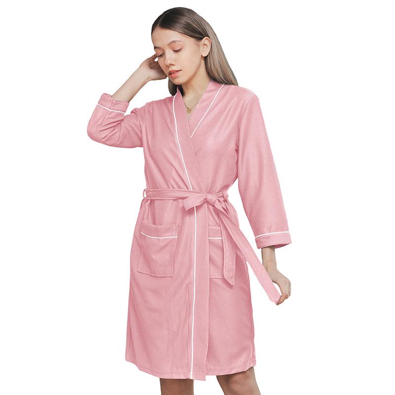 2025 Four Seasons Waffle-Style Couple Bathrobe – European & American Design