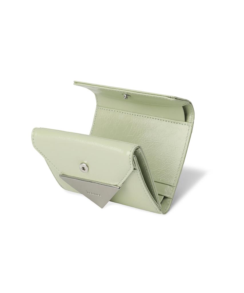 Fennec Crinkle Triangle Doco Wallet - Pistachio