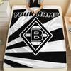 1PC Custom Name Vfl Gladbach Patterned Flannel Blanket Suitable For All Seasons for Home Decor Warmth and Comfort Gifts Holiday Present