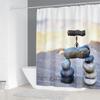 Pebble Printed Shower Curtain Mildew Washable Curtain With Hook Bathroom Decorative Curtain Rocks 3D Shower Curtains 240*180Cm