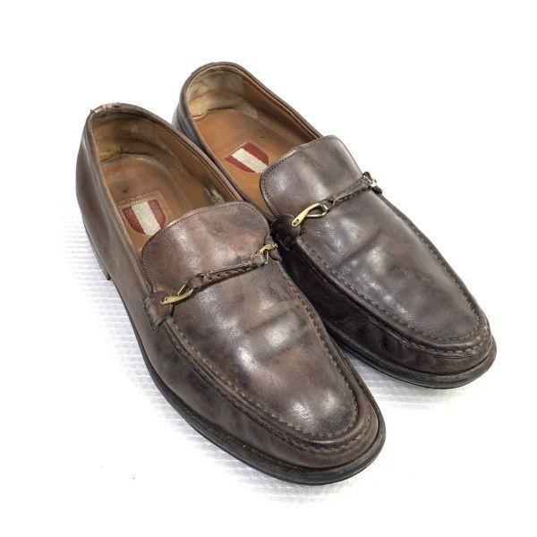 Ελβετίας Κατασκευής Vintage/BALLY/Παπούτσια Slip-On/EU9E/27.5cm/Καφέ/(ΜΕΤΑΧΕΙΡΙΣΜΕΝΟΣ)