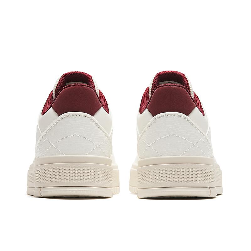 Anta Shock Absorbing Durable Lightweight Low Top Sneakers Men Sneakers White Red 912418061-3