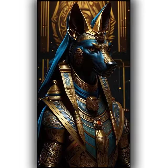 Osiris Kutsal,Mısır Anubis,Elmas Boyama Büyük Kendin Yap Tam Kare Yuvarlak Elmas Mozaik Horus'un Gözü Nakış Çapraz Dikiş