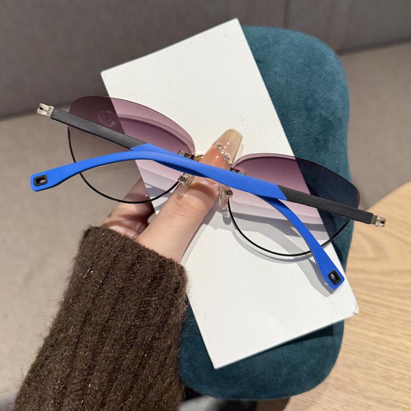 2025 New Cat Eye Presbyopia Glasses Fashionable Outdoor Sports Goggles Sun Protection Reading Glasses for Men and Women