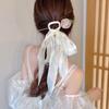 Rozenbloem Zijde Grote Strik Haarspelden Mode Elegante Vrouwen Chiffon Temperament Strik Hoofddeksels Meisjes Paardenstaart Clip Haaraccessoires Cadeaus