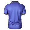 Summer New Men Short Sleeve Lapel Golf Polo Shirt Tops Men Sport Collar Spell Color Casual Tops