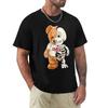 Hello Skeleton Teddy Bear T Shirt Harajuku Short Sleeve T-shirt 100% Cotton Graphics Tshirt Tops