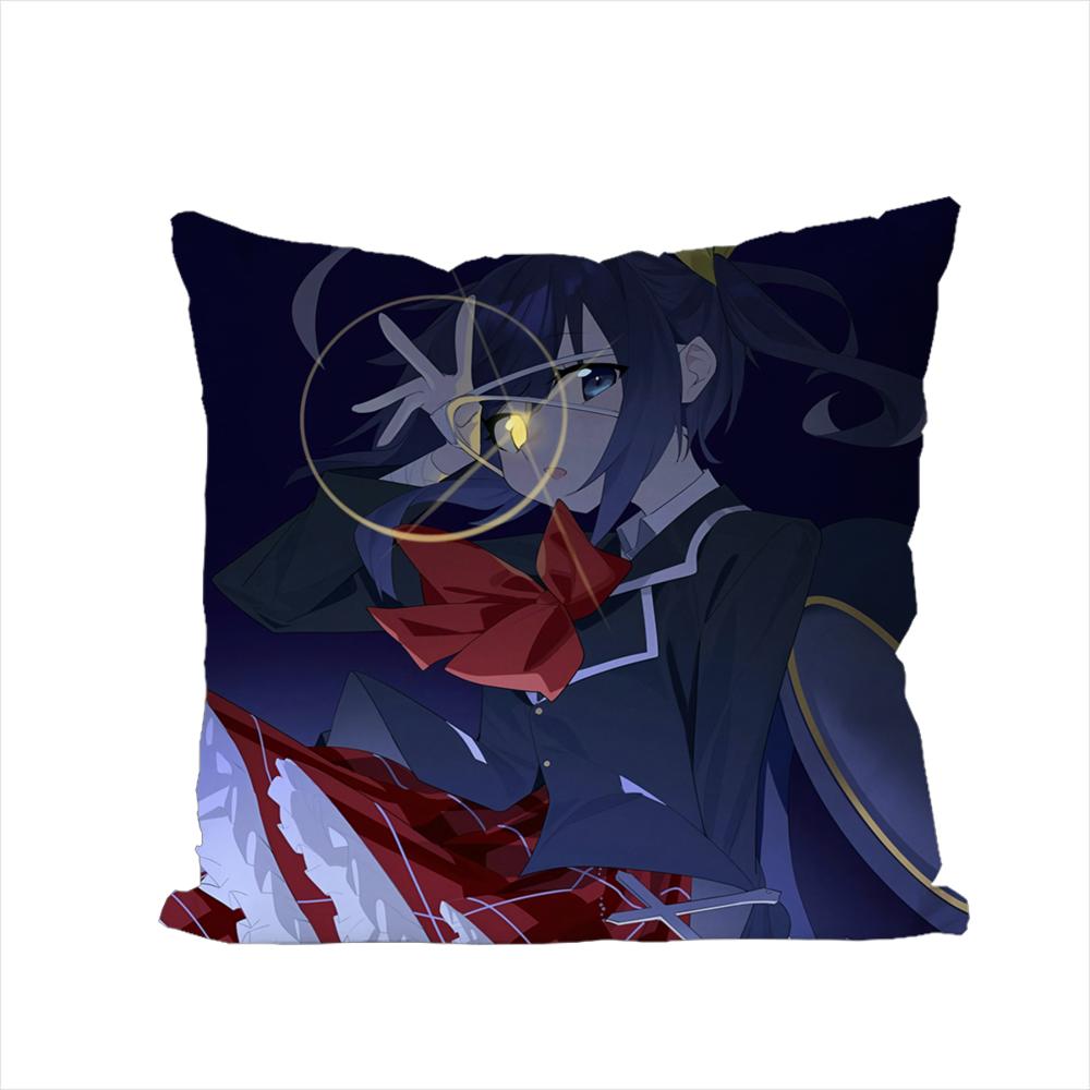 Takanashi Rikka Pillow Case For Car Sofa Decorative Home Double-sided Print Plush Square Throw Pillow Cushion Cover
