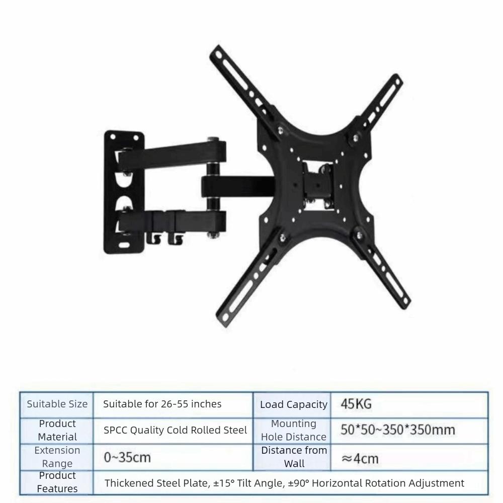 Cantilever Type TV Monitor Bracket Swivel Tilt Rotation TV Screen Holder  Office Use