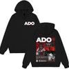 Ado 2025 Tournée Mondiale Hibana Hauts Vêtements Hommes Femmes Mode Harajuku Streetwear Coton Décontracté Surdimensionné Couple Punk Streetwears