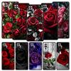 Rote Rosen Blumen Handyhülle Für Xiaomi Redmi Note 14 13 5G 10 11 12 Pro Plus 4G 14C 13C 12C 10C Schwarze Abdeckung