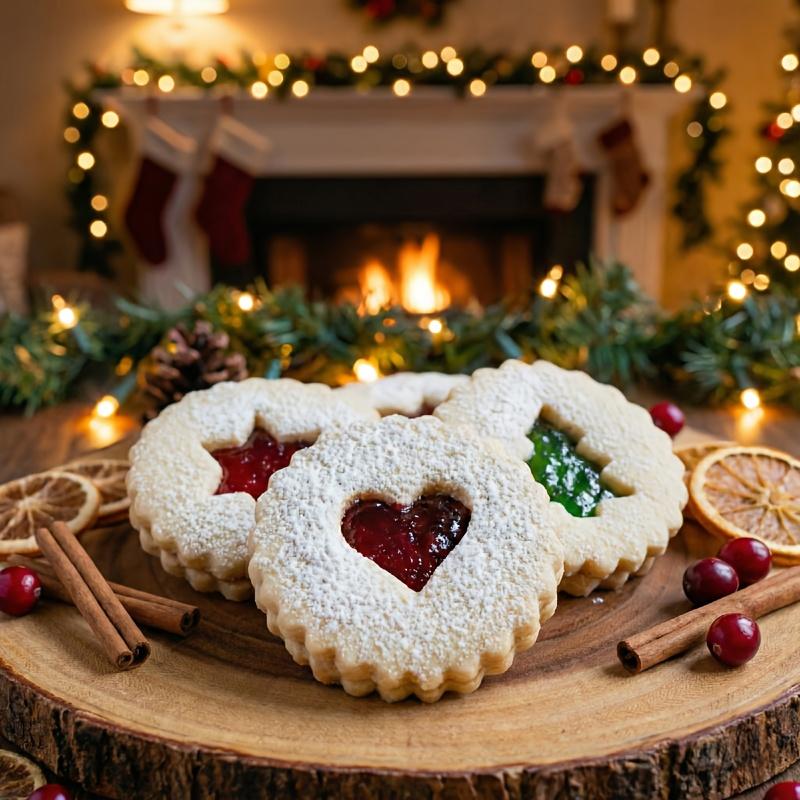 Conjunto de 4 Cortadores de Biscoito de Aço Inoxidável Conjunto de 4 Cortadores de Biscoito de Aço Inoxidável - Moldes de Biscoito Versáteis para Natal, Páscoa, Hanukkah, Ação de Graças