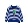 Polo Sweatshirt Ss22 Bear Print Striped Crew Neck Long Sleeve Pullover Kids Sweatshirt Blue 322865677-001