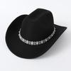 Western Cowboy Top Hat, High-quality Woolen, European and American Festival Party Stage Hat, Simple and Versatile for Men and Women, Four Seasons