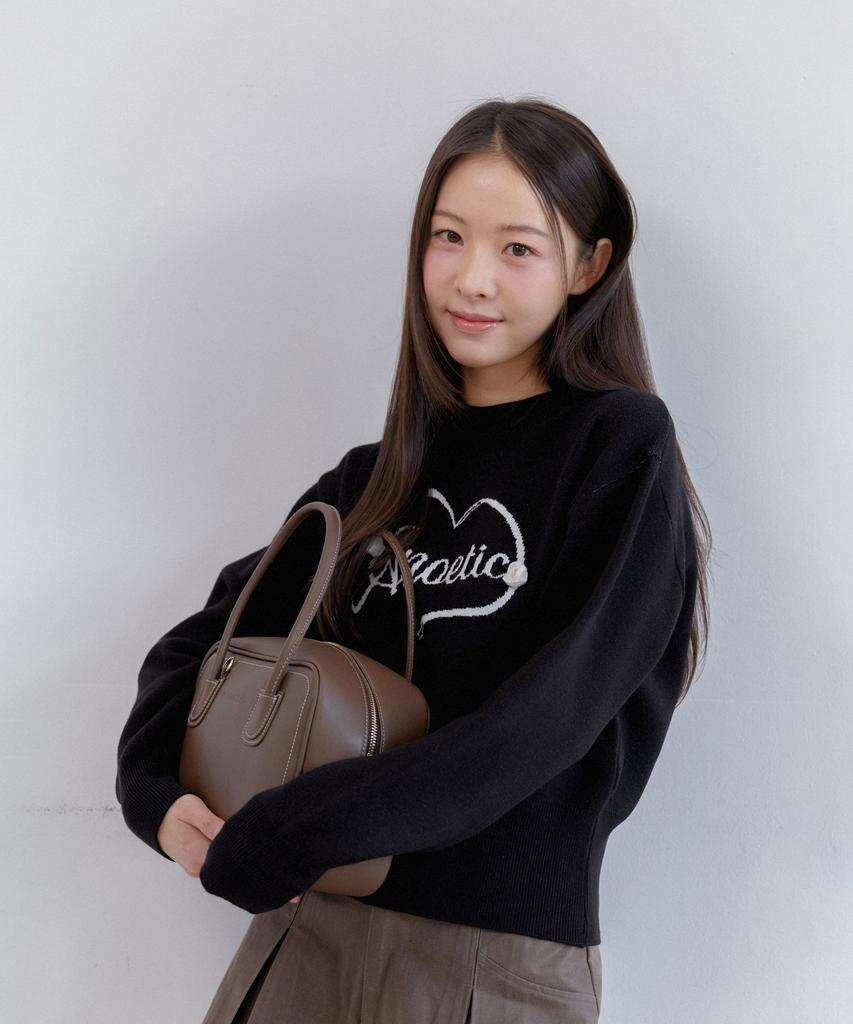 ANOETIC Anc Heart Rose Knit_Black