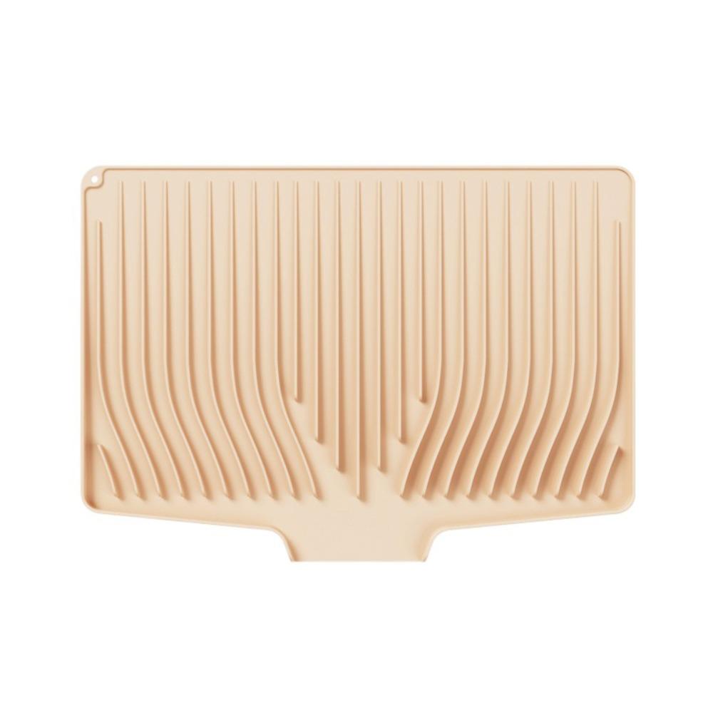 Heat Resistant Silicone Draining Board Mat Large Size Diversion Opening Slope Kitchen Dish Drainer Pad Nonslip Dish Drying Mat