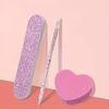 12/24pcs Nail Care Set - Polishing Files, Buffing Sticks & Heart-Shaped Sponge Blocks – Pedicure Tools and Accessories Kit