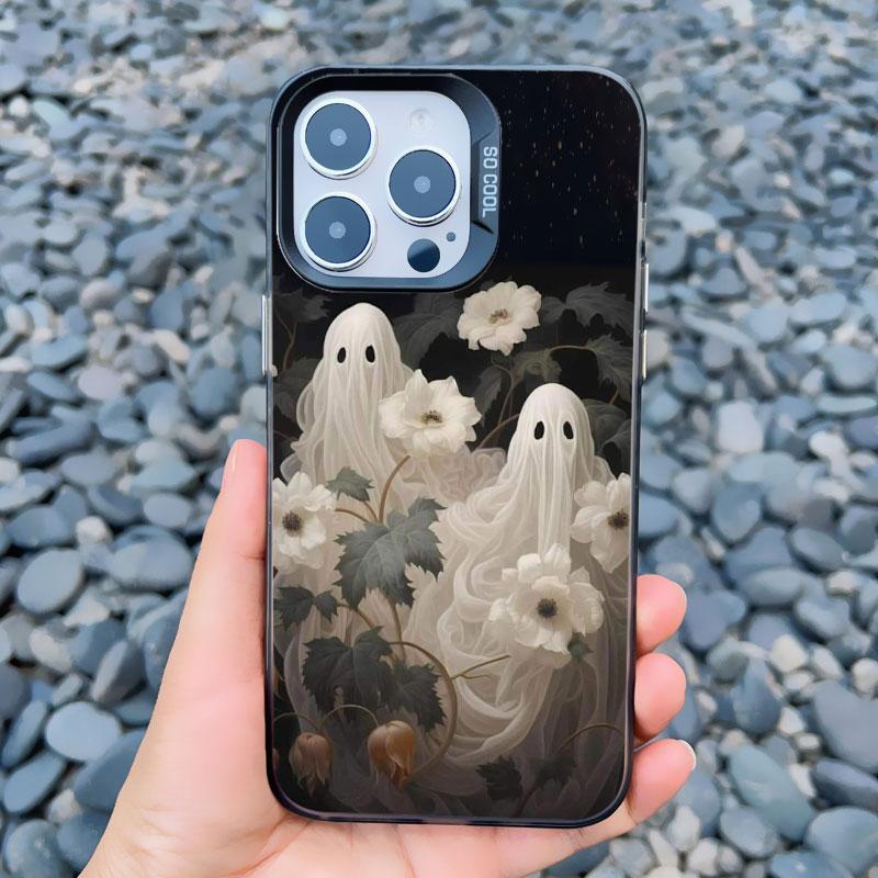 Fashion Ghost Creativity Laser Phone Case For Iphone 16 15 14 Plus Pro Max 11 13 12 Pro MAX Mini Shockproof Back Cover Fundas