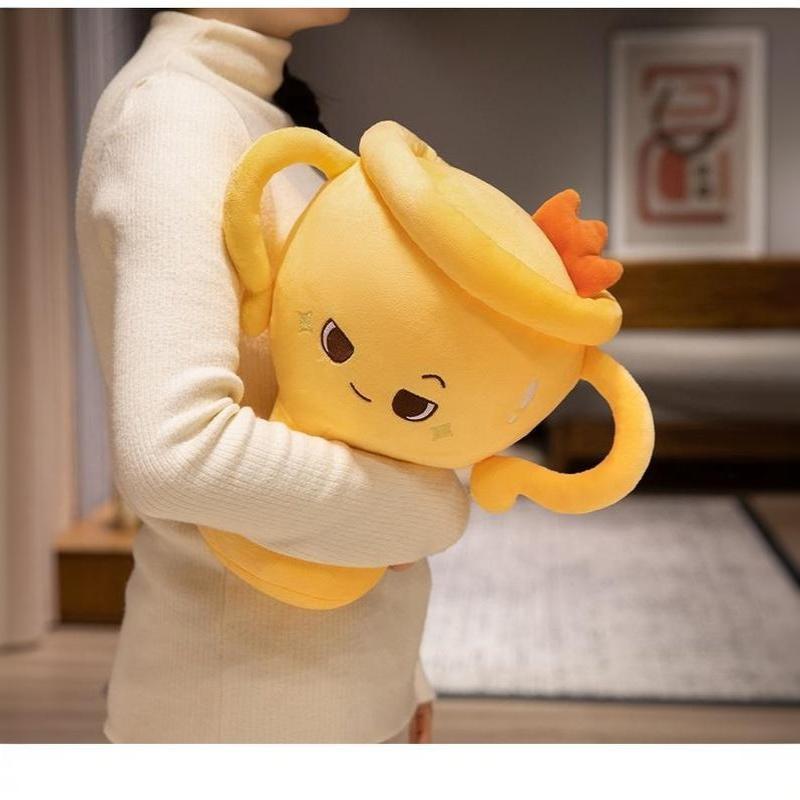 20/28/38Cm Funny Cartoon Smile Trophy Plush Toys Soft Comfy Trophy Toys Creative Home Decor Cute Game Props For Children