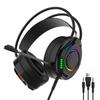 3.5mm Wired Gaming Headset 7.1 Surround Sound RGB Headphones with Noise Cancelling Mic 50mm Driver Unit Memory Foam