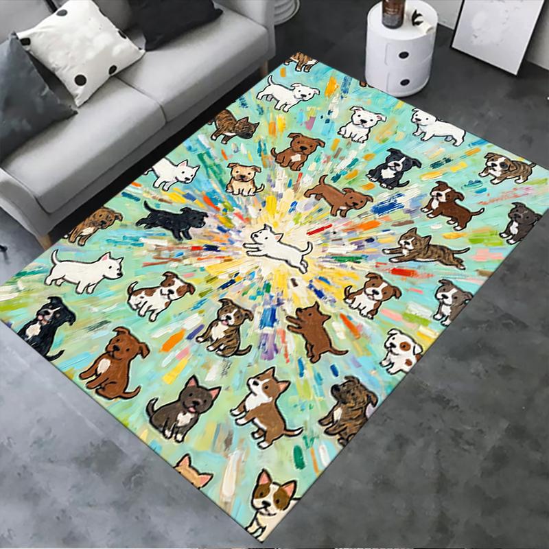 2025 Neuer Niedlicher Tiere Teppich für Wohnzimmer Schlafzimmer Zuhause Sofadekoration, Kinder spielen Rutschfeste Fußmatte