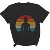 Lunar Zone Vintage Buddha Buddhism Zen Spiritual Yoga Meditation Meditate Unisex Shirt Gift Women Men T-Shirt (Black;L)