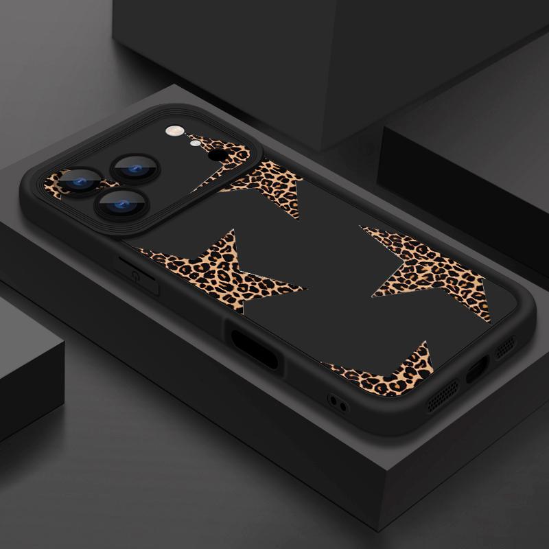 Five-pointed Star Pattern TPU Case For iPhone 17 Pro 17e 15 16 Pro Max 14 13 Pro Max 16e Shockproof Soft Silicone Phone Cover