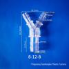 Transparent Y-Shape Plastic Tee Adapter for Universal Water Pipes
