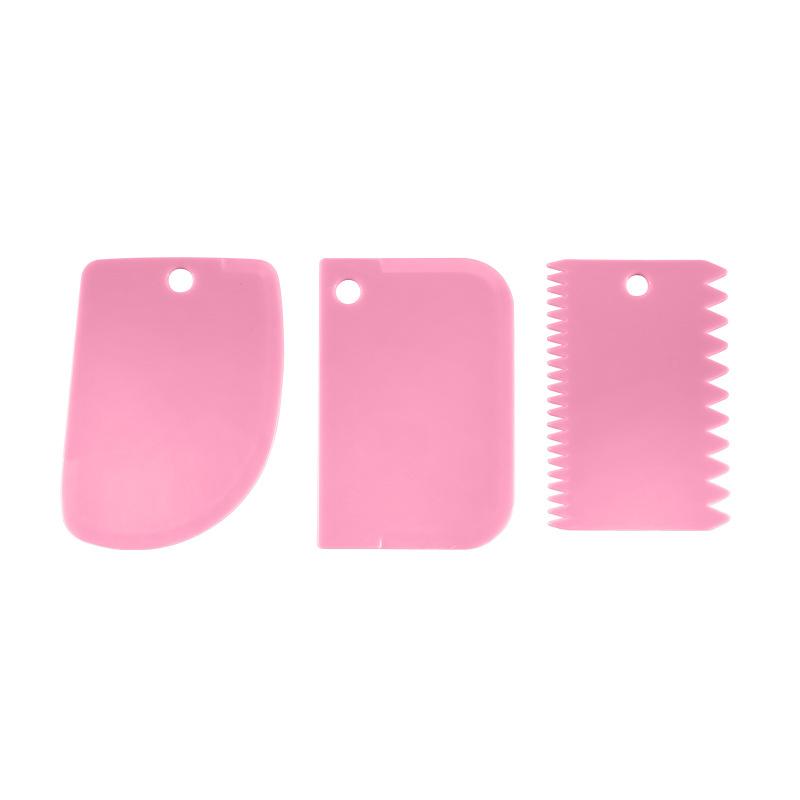 3Pcs/Set Cream Scraper Irregular Teeth Edge Spatulas Dough Cake Baking Scraper Fondant Cake Slicer Pastry Cutter Tool DIY Decorating