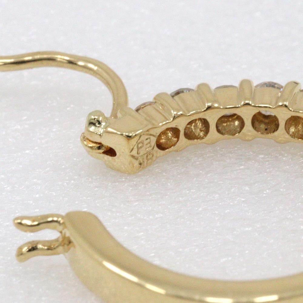 Half Eternity Piercing Loop 10P Diamond K18 Yellow Gold/diamond 5.2g Women Used
