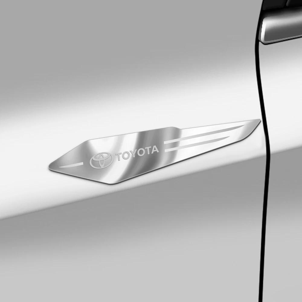 3D Metal Auto Door Car Body Fender Decoration Badge Stickers for Toyota Chr Corolla Camry Rav4 Yaris Hilux Prius Avensi Verso